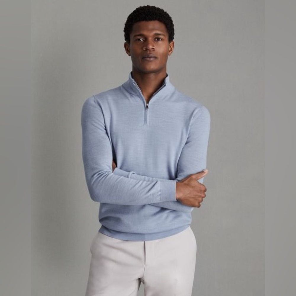 Reiss HALF-ZIP FUNNEL NECK JUMPER